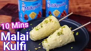 Malai Kulfi Recipe - Just 10 Mins with Nestle Milkmaid | Quick & Easy Kesar Pista Creamy Kulfi