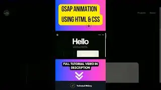 GSAP Animation Website Clone | GSAP Tutorial | GSAP #gsapanimation  #shortvideo