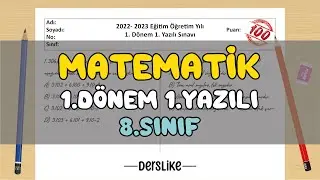 8. Sınıf Matematik 1.Dönem 1.Yazılı Soruları 