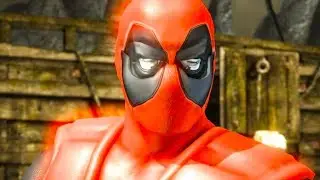 Mortal Kombat XL - Deadpool Liu Kang Costume Skin Mod Performs Intros On Alll Stages 4K Mods