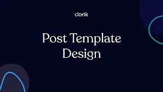 Blog Post Template Design on Dorik