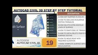 How to edit surface in civil3d