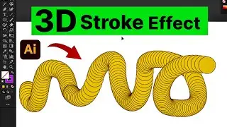 3D Stroke Efect illustrator Tutorial 🔥