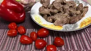 Нежные куриные сердечки и желудки. Вкусная обстановка