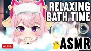 🔴 [ASMR] Relaxing bath time with your catgirl! 💦🐱(3Dio)