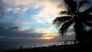 Красивый закат на море океане (HD) time lapse