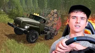 Я ВОДИТЕЛЬ ЛЕСОВОЗА С РУЛЕМ В FARMING SIMULATOR 2017
