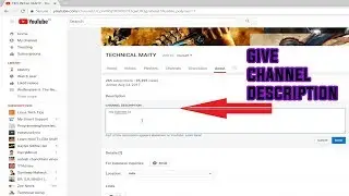 How to Add Channel Description on YouTube