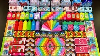 RELAXING WITH CLAY PIPING BAGS VS EYE SHADOW VS GLITTER ! Mixing Random Things Into Slime #5462