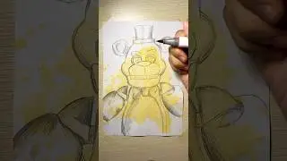 I RUINED My Freddy Fazbear Drawing - Five Nights At Freddys #shorts #fnaf #freddy