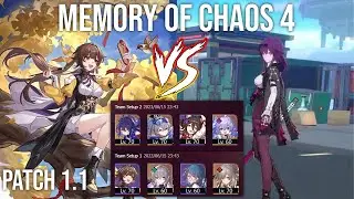 Kafka Boss Fight in Memory of Chaos 4! E1 Seele & E0 Sushang [Honkai Star Rail]