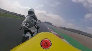 Two stroke noise Donington onboard Yamaha TZ350 motorcycle on track video action Mike Spike Edwards