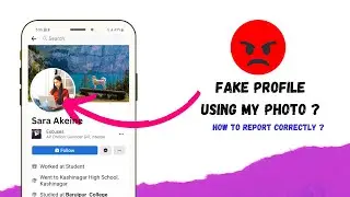 How to report fake account using my photo on facebook