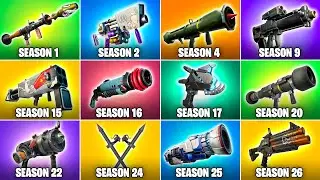 Evolution of All Fortnite Explosive Weapons (Chapter 1 Season 1 - Chapter 4 Season 4)