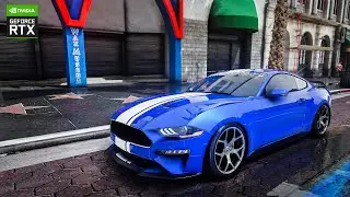 GTA 6 Graphics - Ford Mustang GT BRUTAL Sound 🔥 Real-Life 4K Graphics Mod - GTA V PC MOD - RTX 3080