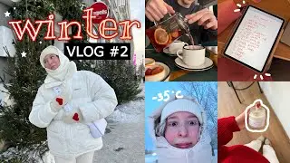 XMAS VLOG #2 ❤️🛷🎅🏻 // -35℃, делаем свечи, каток, учу english