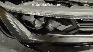 Audi q7 Покраска фар. Антихром