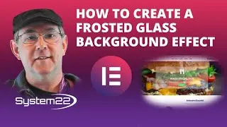 Elementor How To Create A Frosted Glass Background Effect  👍👈👈👍