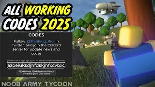 Noob Army Tycoon Codes January 2025 *All Codes * ROBLOX Noob Army Tycoon  Codes