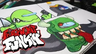 DIBUJO LOS PERSONAJES DE IMPOSTOR V3 DE FRIDAY NIGHT FUNKIN- DRAWING IMPOSTOR V3 CHARACTERS-AMONG US