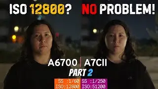 ISO 12800 in A6700 is same as ISO 32000 in A7Cii - Extreme Low Light Video Test! A6700 Vs A7Cii!