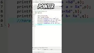 Pointer in c | pointer program 1 | #pointer#clanguage #coding #shorts