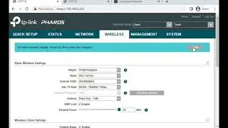 Web admin interface of the tp-link Pharos CPE710