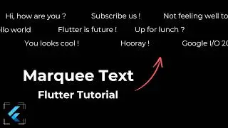 Flutter Animated Text Scroll Effect - Marquee Text