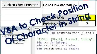 VBA InStr Function - VBA to Find Position of Character, String or Text