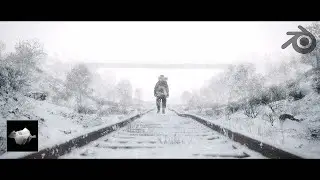 Creating a Trespasser Lost in a Snow Storm in Blender