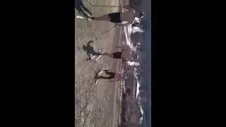 Тренировка лыжников