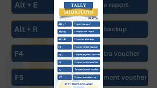 Shortcut Key in Tally Prime#accounting #tallyprime #shorts #shortcutreview