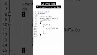 sum of odd number | do while loop | 