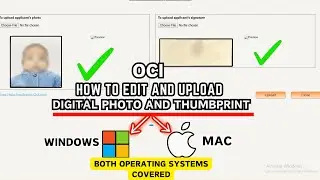 OCI minor - How to prepare APPLICANT Image and THUMB IMPRESSION Image for upload? 