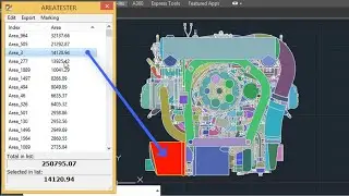 How to calculate and mark all areas in a drawing in AutoCAD