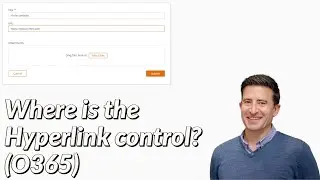 Where is the hyperlink control in Nintex New Responsive Forms for Office365?