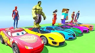 Superhero Cars Racing - Super Hero Cars McQueen Ramp Challenge JUMP - Android GamePlay