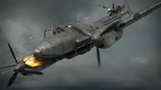 Пе-2 уходит от  эскадры