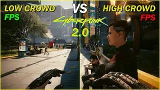 Cyberpunk 2077 Patch 2.0 High Crowds VS Low Crowds | RTX 3080 | 4K 1440p DLSS