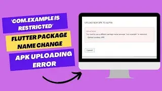 com.example is restricted when uploading APK to Play Store | Flutter package name change - #flutter