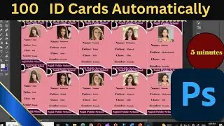 How to Create multiple ID cards in Photoshop |How to make hundredID cards in Photoshop