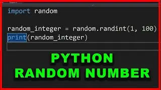 Python how to generate random number