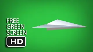 Free Green Screen - 3D Paper Plane