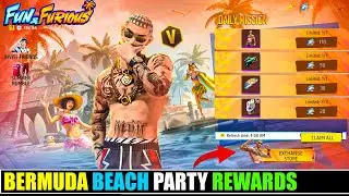 Bermuda Beach Party Rewards Free Fire | Claim Male Bundle Event Free Fire | FF New Event Today