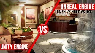 Archviz Unity vs  Unreal Engine 5 graphics - Lumen vs HDRP vs URP:   True 1 to 1 Comparison