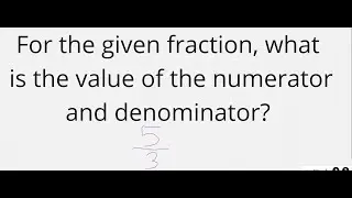 What is the value of the numerator? denominator?