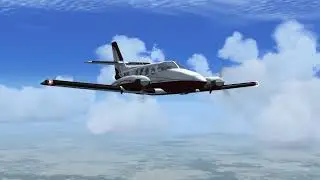 Landing the Cessna T-303 at Redding Regional Airport in FSX