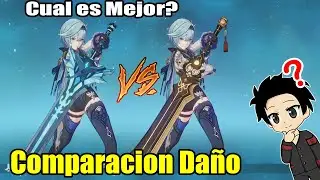 EULA con Argento estelar de las Nieves VS Prototipo Arcaico | COMPARACION DAÑO | Genshin Impact