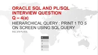 PRINT 1 TO 5 USING SQL | Hierarchical query in sql | ORACLE SQL AND PL/SQL INTERVIEW QUESTION