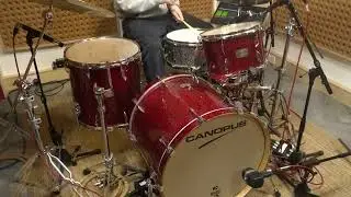 Canopus Yaiba II Red Sparkle Drum Kit